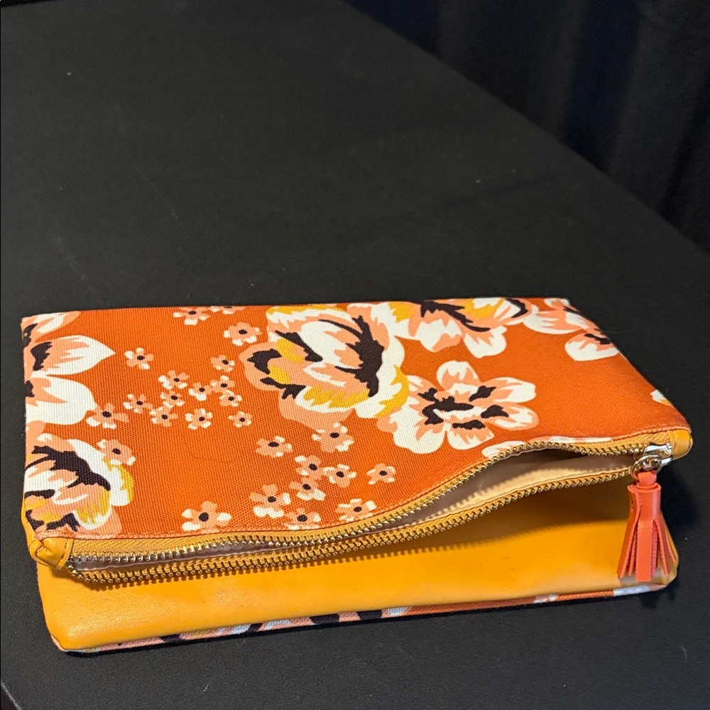 Rachel Pally Floral Orange Clutch Bag